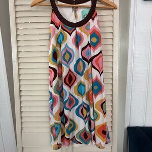 JM Collection Multicolor Geometric Mini Dress